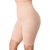 DELIMIRA Women's Shapewear Shorts Tummy Control Plus Size High Waisted Panties High Compression Thigh Slimmer