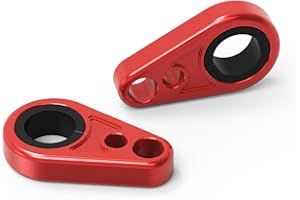 NICECNC 2PCS Front Brake Cable Clamps Aluminum Red for Sport ATV with 1" or 3/4" A-Arm Compatible with Yamaha Raptor 700 700R 660 YFZ 450 Banshee 350 Blaster Warrior Big Bear Grizzly 700