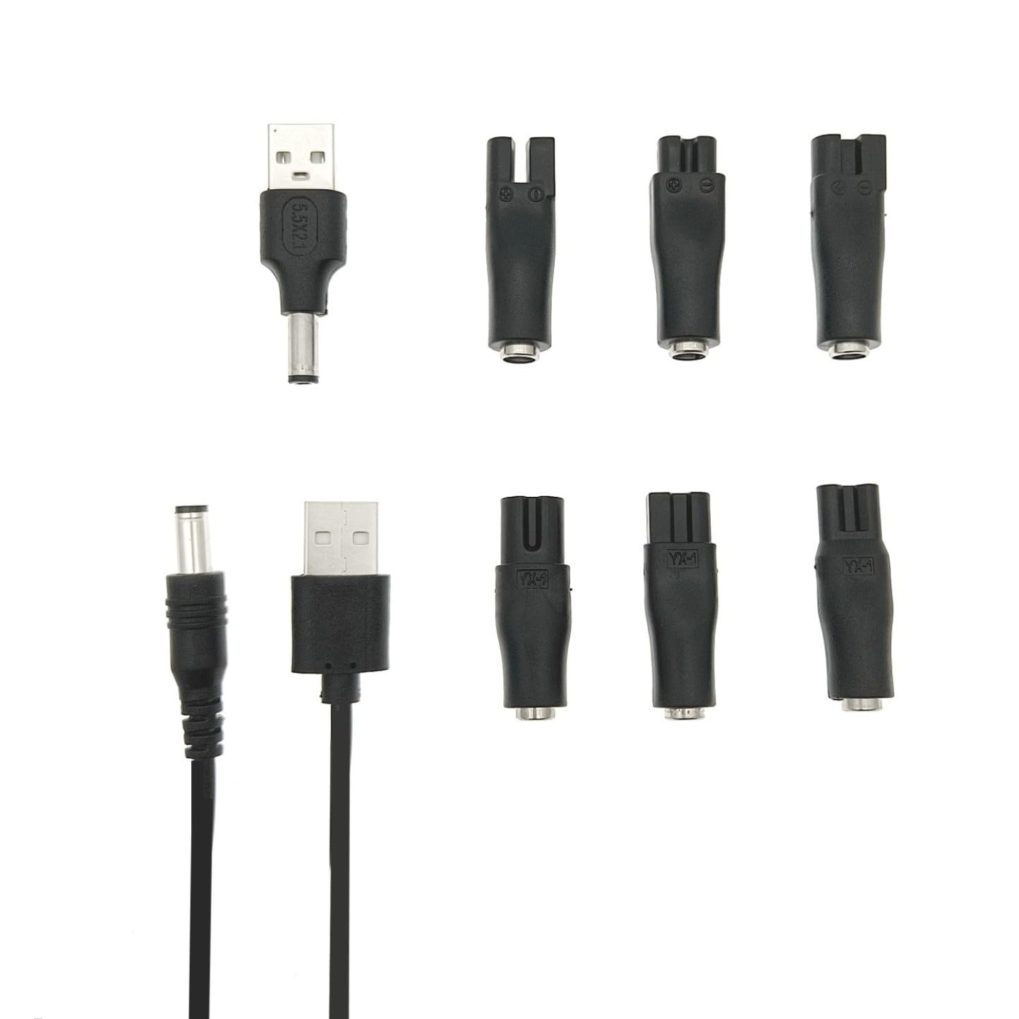 JZK 5V USB Shaver Charger Cable Replacement, Razor Charging Adapters for Various Electric Hairdressers, Purifiers and Beauty Instruments Charging Lead Connecter Tips