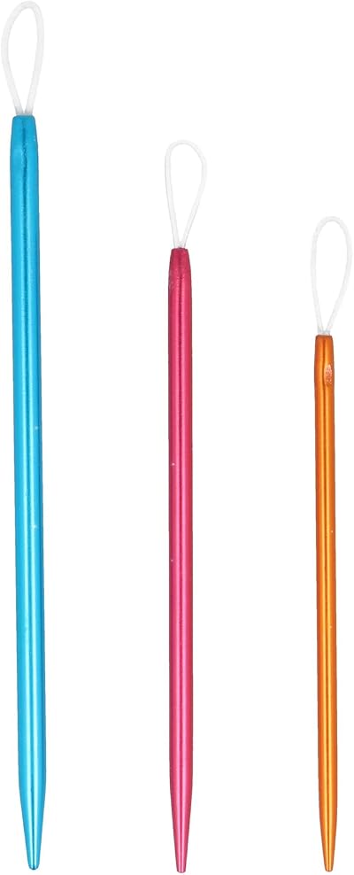 KnitPro Wool Set of 3 Aluminium Knitting Needles Multi-Colour 2.25 2.75 3.25mm