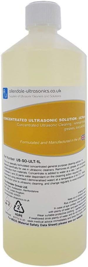 1litre Concentrated Ultrasonic Cleaning Solution ULTRA+ by Allendale - Ultrasonics