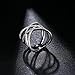 SHINCO Double Cross CZ Paved 18k White Gold Plated Trendy Party Rings Wide Band for Women Girls, Size 8