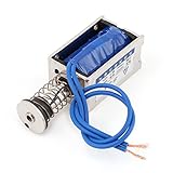 Uxcell a15012300ux0457 JF-205 45N Push Type Open Frame Actuator Solenoid Electromagnet, DC 12V, 400 mA, 10 mm
