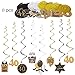 40th Birthday Decoration with Hanging Swirls (15PCS), Celebrate 40 Hanging Swirls with Cutouts(8PCS), Table Confetti (100 PCS) and 40th Confetti (100 PCS) for Party Supplies