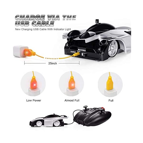 Baztoy-Remote-Control-Car-Kids-Toys-Wall-Stunt-RC-Car-Rechargeable-Led-Lights-Electric-Vehicle-Children-Games-Cool-Gadgets-Gifts-for-Boys-Girls-Teenagers-Age-3-4-5-6-7-8-9-10-11-12-Years-Old Remote Control Wall Car, Kids Toy RC Stunt Car Rechargeable, Electric Racing Vehicle Children Game Cool Gadget Birthday…