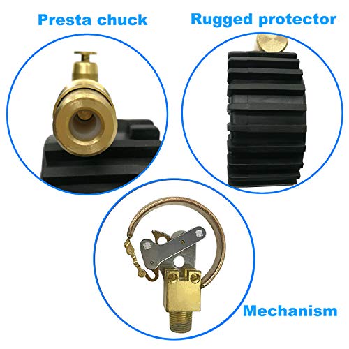 GODESON Presta Valve Tire Pressure Gauge with Bicycle Air Pressure Relief for Road Cycling Tires,Range to 160 PSI/11BAR