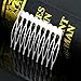 WSSROGY 20 Pieces Alloy Blank Hair Clips Combs Pins Metal Hair Combs Clips Barrettes DIY Wedding Bridal Hair Bows Findings,Silver
