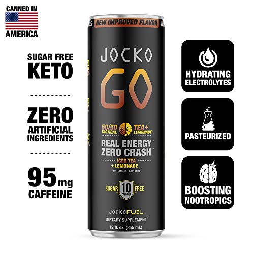 Jocko GO Energy Drinks Sugar Free KETO, Vitamin B12, Vitamin B6