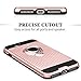 Vofolen Ring Case for iPhone 8 Case iPhone 7 Case Kickstand Holder Clip Stand Hybrid Tough Shield Heavy Duty Armor Dual Layer Protective Hard Shell Rugged TPU Bumper Cover for iPhone 8 7 (Rose Gold)