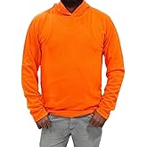 Zeluga Sun Protection UPF 50+ Safety Construction Work T-Shirts, High Visibility Hoodie, Polyester Long Sleeve Hooded