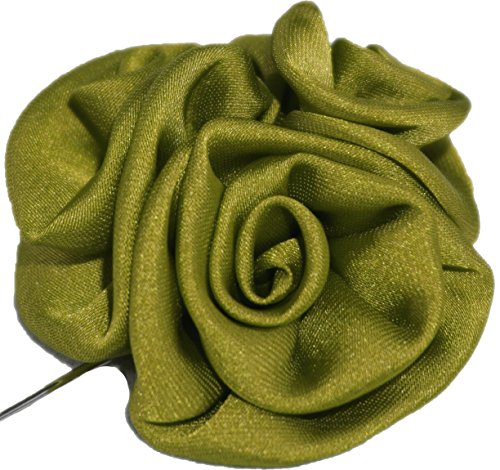 Flairs New York Gentleman's Essentials Premium Handmade Artisan Flowers Lapel Pins (Pack of 1 Pin, Olive Green Bouquet)