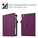 Fintie iPad mini 1/2/3 Case - Folio Slim Fit Vegan Leather Case with Smart Cover Auto Sleep / Wake Feature for Apple iPad mini 1 / iPad mini 2 / iPad mini 3, Purple