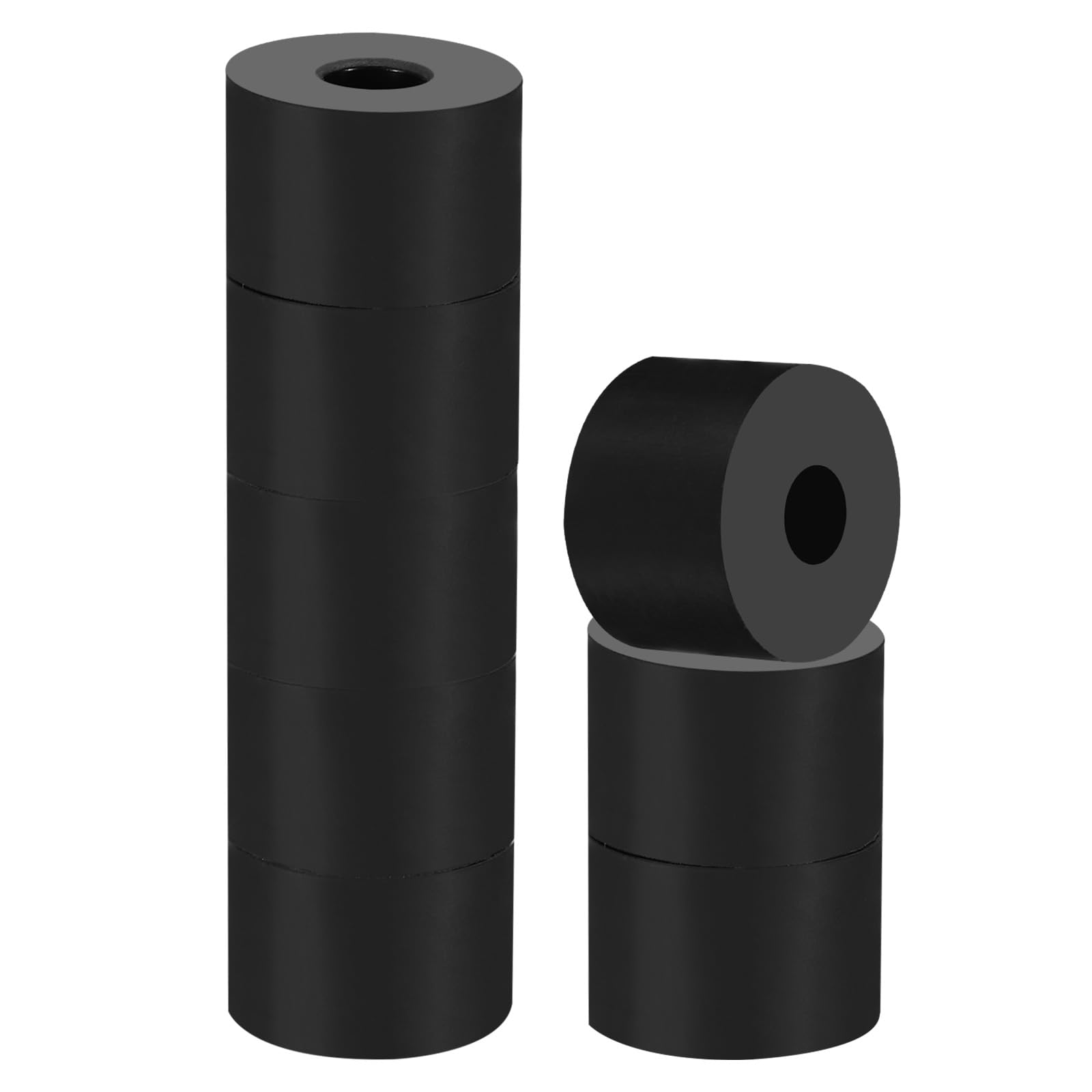 PATIKIL Multi Purpose Rubber Spacer, 16 Pcs 1.2"OD 0.4"ID 0.8"Thick Neoprene Round Anti-Vibration Isolation Pads Isolator Rubber Bushings Spacer Washer for HVAC Bolts Car Accessories