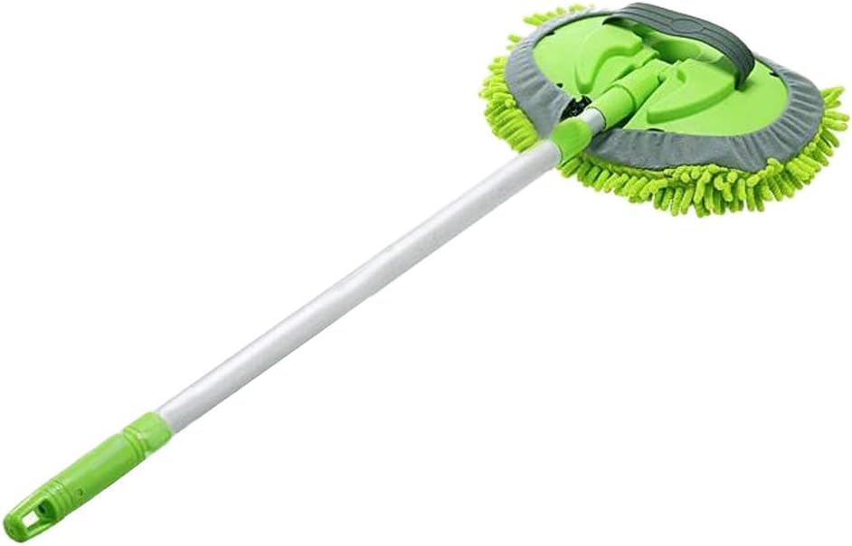RETYLY 2 in 1 Car Wash Mop Mitt with Long Handle, Chenille Microfiber