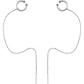 SLUYNZ Sterling Silver Cuff Earrings and Chain for Women - Crawler and Wrap Climber Earrings