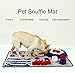 PETVINS Dog Snuffle Mat Treat Blanket, Pet Puzzle Activity Mat for Stress Release, Nose Work Mat for Slow Feeding and Foraging Training Colorful