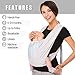 CUBY Baby Carrier Ergonomic Baby Carrier Newborn to Toddler Adjustable Baby Holder Hands Free Baby Carrier for Breastfeeding, Infant & Toddler (Gray)