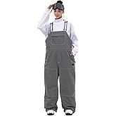 SNOWVERB Womens Mens Super Baggy 15K Waterproof Snow Ski Pants with Adjustable Suspenders Snowboard Streetwear Bibs