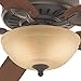 Casablanca 55006 Ainsworth Gallery 60-Inch 5-Blade Single Light Ceiling Fan, Onyx Bengal with Distressed Walnut/Dark Walnut Blades and Toffee Glass Bowl Light