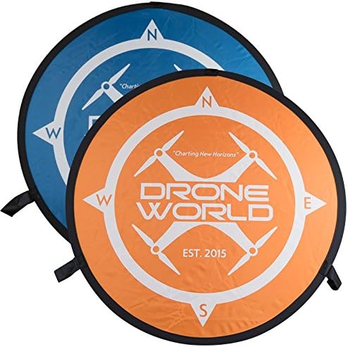 Drone World Mavic Air Pro &amp; Platinum, Spark, Phantom 4 and Inspire 1 Mini Fast-fold Landing Pad (Orange)
