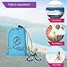 Beach Blanket Set by Rayan Deluxe: Travel Size Picnic Blanket with Matching Accessories; Waterproof and Sand Resistant Outdoor Pocket Blanket with Stakes; Summer Cruise Ship Accessory