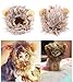 Bassion Pet Halloween Cosplay Costume Lion Mane Wig Hat for Cat or Small Dog Dress up with Ears