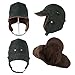 Unisex Aviator Earflap Hat Faux Leather Women Pilot Cap Adult Men Winter Trooper Trapper Navy Medium 56-58cm 22