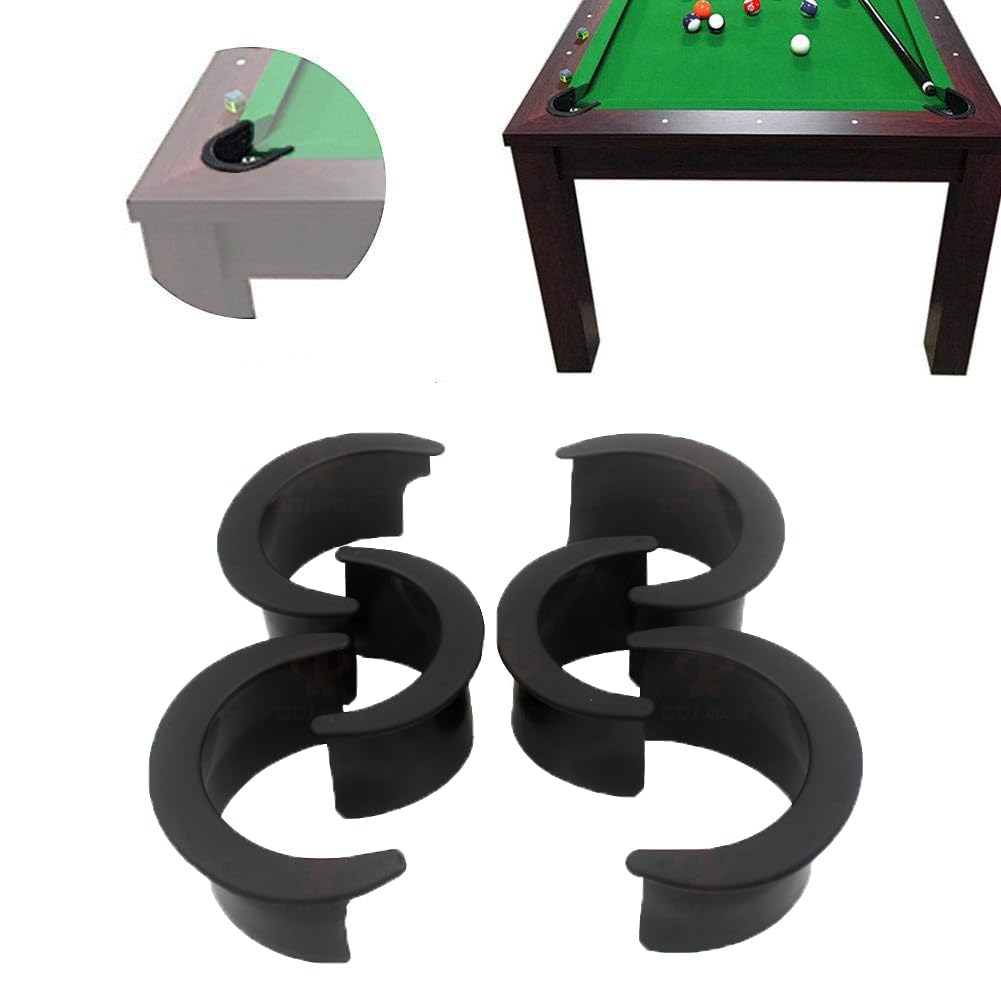 Ieron Billiard Pocket Liners 6pcs Pool Hole Liners Plastic Pool Table Parts for Billiards & Pool Accessories