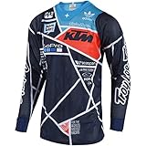 Troy Lee Designs Men's Off-Road Motocross Motorcycle SE Air Metric Jersey (Navy/Orange, X-Large)