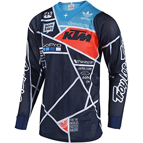 Troy Lee Designs SE Air Metric Men's Off-Road Motorcycle Jersey - Navy/Orange / X-Large