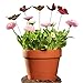 Antallcky 100pcs Butterfly Stakes Outdoor Yard Planter Flower Pot Bed Garden Decor, Butterflies Christmas Decorations, Fairy Garden Accessories Gardening Gifts