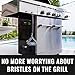 Grillaholics Grill Brush for Outdoor Grill - Safe Bristle Free BBQ Brush with Built-in Scraper – The Perfect Grilling Accessory for Cleaner Grilling