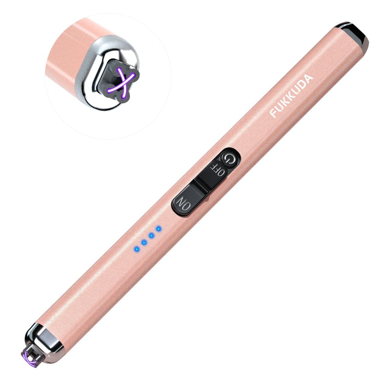 Photo 1 of ?Upgraded? Dual Arc Electric Candle Lighter Rechargeable USB Lighter Plasma Arc Lighters for Candle (Rose Gold)