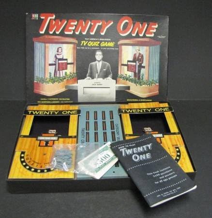 Vintage 1957 Twenty One Game Based on NBC's TV Quiz Game Show Which Aired During 1956-1958