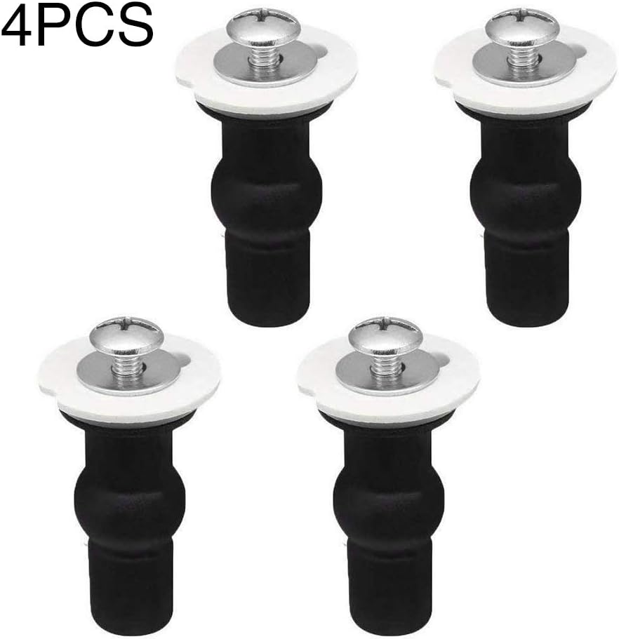 cyclamen9 4 Pack Reusable Toilet Seat Hinges Screws, Toilet Seat Fixings Top Fix