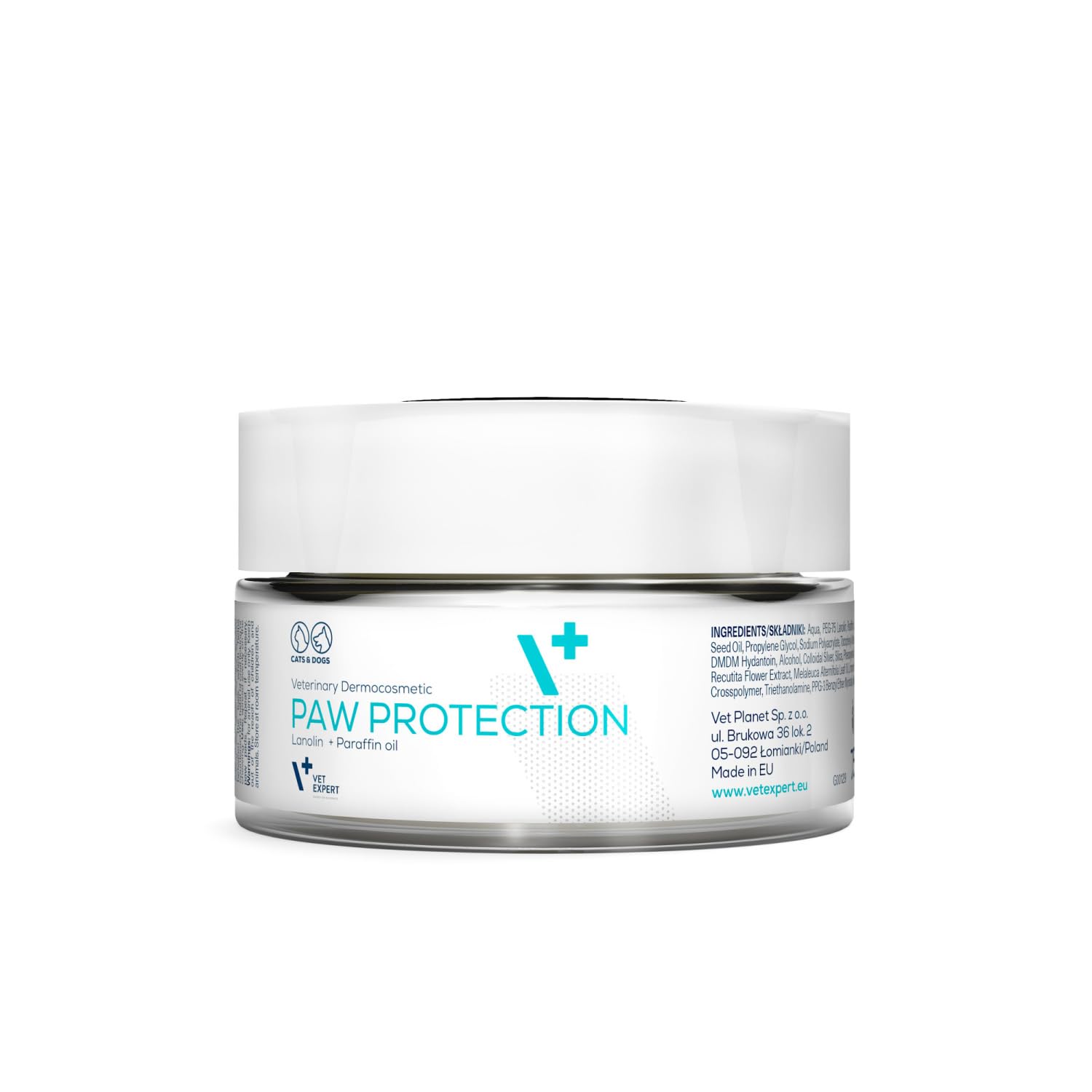 Vet Expert Dog Paw Balm | Natural Moisturising & Healing Paw Protection for Cracked, Dry & Itchy Paws | Hypoallergenic Ointment for Sensitive Skin | Anti-Allergy Dog Paw Care with Tea Tree Oil | 75ml