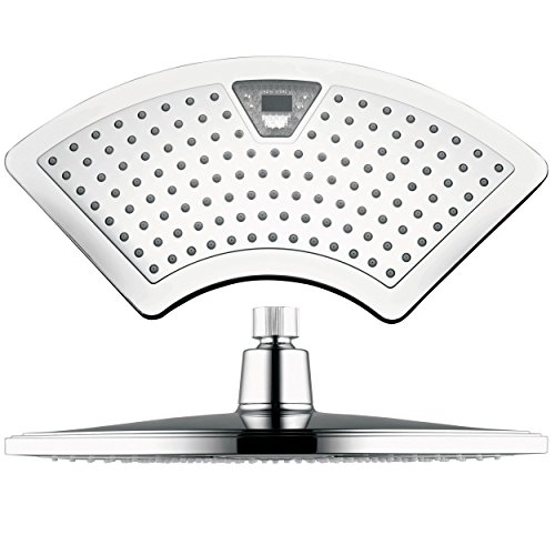 Dream Spa AquaFan 12 inch AllChrome RainfallLEDShowerHead with