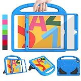 LEDNICEKER Kids Case for iPad 10.2 inch 2019, iPad 7th Gen Case with Built-in Screen Protector, Shockproof Lightweight Handle with Kickstand Case for iPad 7th Generation 10.2 inch, Blue