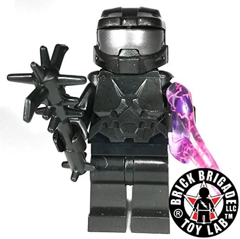 Brick Brigade Custom LEGO Action Videogame Hero Black Spartan (Halo Compatible)