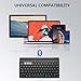iClever Bluetooth Keyboard - Rechargeable Multi-Device Wireless Keyboard with Aluminium Alloy Housing and Phone Holder, Universal Bluetooth Keyboard for Tablet Android iOS Windows
