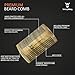 Striking Viking Sandalwood Beard Comb & Case - Pocket-Sized Grooming Tool with Fine & Coarse Teeth, Perfect for Use with Balms & Oils