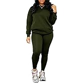 Nimsruc 2 Piece Outfits For Women Sweatsuits Sets Casual Long Sleeve Pullover Jogger Sweat Pants Set With Pocket