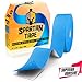 Sparthos Kinesiology Tape - Bulk Large Jumbo - Kinesio Taping Guide! - Support for Pro Athletic Sports - Lift Knee Muscle Body Wrist Brace Carpal Tunnel - Uncut 115 ft Roll (Blue)