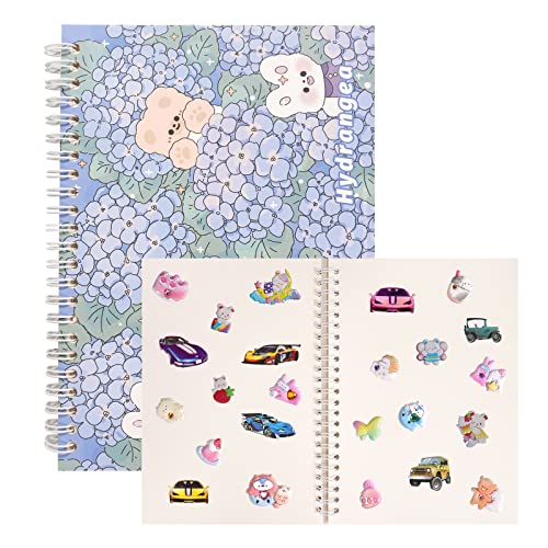 Blank Sticker Album for Collecting Stickers Reusable Sticker Collection Book for Kids Adults 40 Sheets Sticker Storage Organizer for Girls Boys,A5 Release Paper for Puffy Planner Scrapbook Stickers