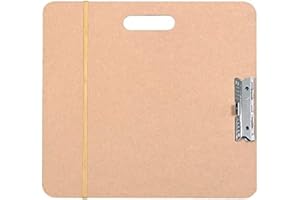 ALVIN Artist Sketch Board with Cutout Handle 15" x 16" Model SB1516 - Portable Drawing Board is Ideal for School and Studio Use, Made of Extra Rigid Masonite, Includes Firm Spring Clips - 15 x 16 Inch