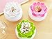 Bloss Cotton Swab Holder Q-tips Holder Lotus Toothpick Holder Small Toothpick Case Toothpicks Organizer Bathroom Vanity Canister -Green