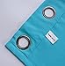 MIUCO Room Darkening Thermal Insulated Grommet Window Blackout Curtains Panels for Livingroom 1 Pair 52x84 Inch Turquoise, Bonus 2 Tie Backs Included