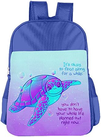 ShaVonNa Kids School Bags Funny Turtle Purple Durale Children Book Bag School Backpack