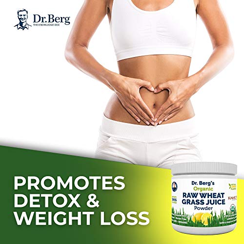 Dr. Berg’s Raw Wheatgrass Juice Powder (60 Servings) USDA Certified Organic Wheatgrass Powder