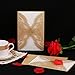 24pcs Vintage Wedding Invitations Cards with Laser Cut lace Flower for Bridal Shower,Engagement,Anniversary or other Event Ideas